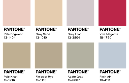 Numa ilustração são apresentados oito tonalidades que compõem a paleta de cores complementares 2023 da Panone, denominada “Ignite”. A imagem mostra os quadradinhos com a cor visual da cor, além do logo da Pantone abaixo de cada representação, junto com o nome e código da respectiva cor. 