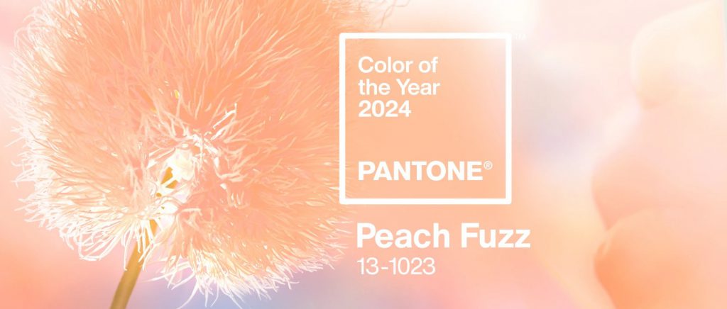 A Pantone Color of the Year 2024 é Peach Fuzz, um tom de pêssego claro e suave que evoca sentimentos de nutrição, cuidado e comunidade. Esta cor quente e convidativa é perfeita para criar um ambiente acolhedor e relaxante.