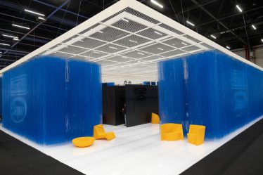 Foto do estande da Astra e Japi na Expo Revestir 2024